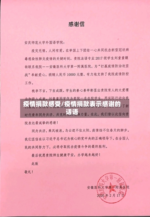 疫情捐款感受/疫情捐款表示感谢的话语-第2张图片