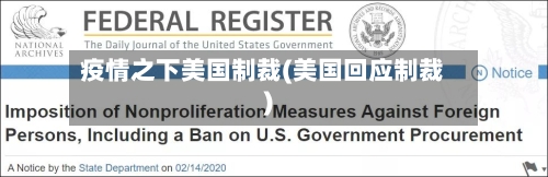 疫情之下美国制裁(美国回应制裁)-第3张图片