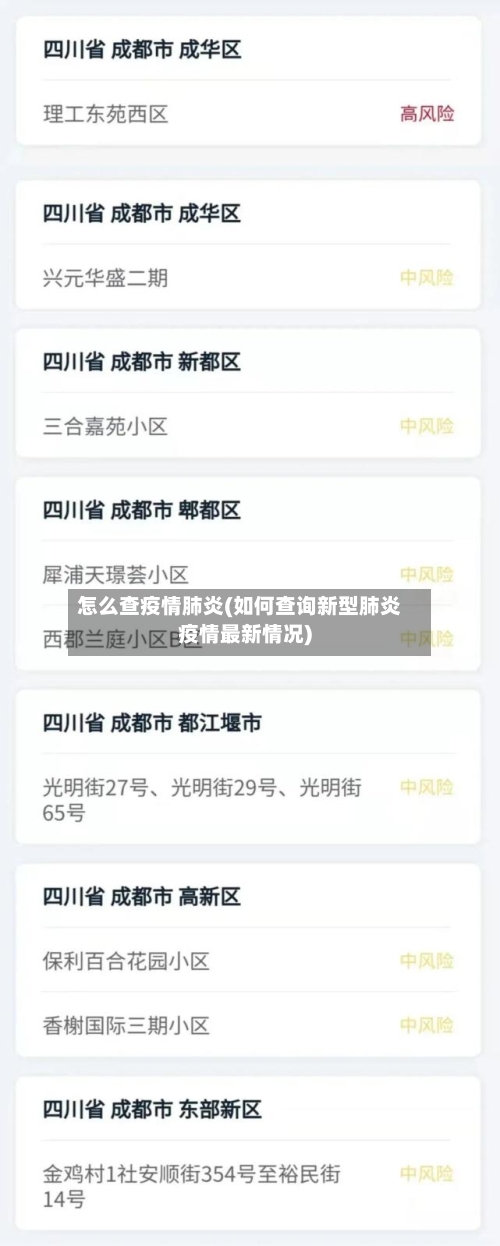 怎么查疫情肺炎(如何查询新型肺炎疫情最新情况)-第3张图片