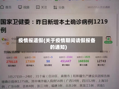 疫情报道假(关于疫情期间请假报备的通知)