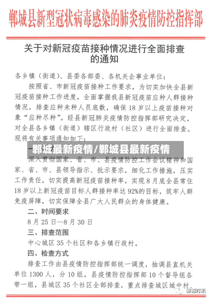 郸城最新疫情/郸城县最新疫情