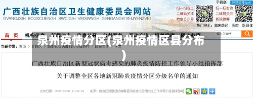 泉州疫情分区(泉州疫情区县分布)