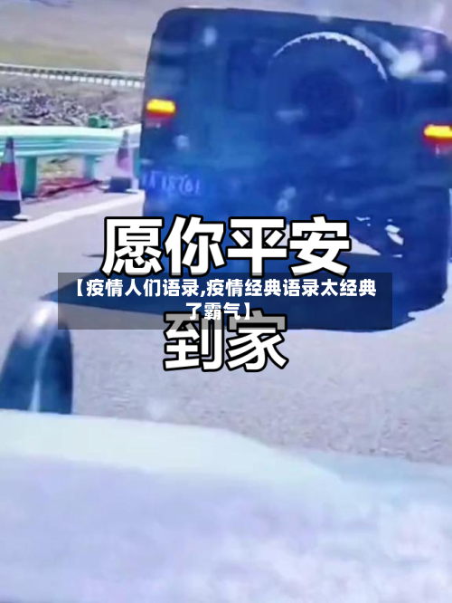 【疫情人们语录,疫情经典语录太经典了霸气】-第2张图片